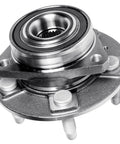 Beefed-Up Wheel Bearing Hubs Assembly 2 Front And Rear With Encoder ABS For Cadillac CTS 5 Lug Hub Replacement, close-up view.