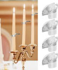 Automatic Candle Extinguisher Timer Kit With Self Extinguishing Tech For Cozy Home Vibes And Chill Lighting Easy Install Solid 4 Piece Gift Set on candelabra with silver dampers.