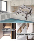 2 Pack 170 Degree Soft Close Cabinet Hinge Hidden Frameless Door Hardware in kitchen and corner cabinet installation