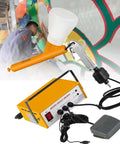 No Sweat Portable Powder Spray Gun With Electrostatic Coating System and Five Stage Electric Paint Sprayer with Foot Switch Control.