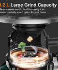 Cutaway view of 1.2 L chamber in Three Quarter Horsepower Continuous Feed Kitchen Garbage Disposer With Power Cord, Super Quiet Motor, Flange Included, White Household Food Waste Grinder For Quiet, Efficient Kitchen Cleanup Everyday showing grinding action
