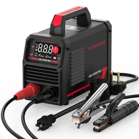 205 Amp Stick Welder Workhorse With Large LED Display Dual Voltage 110V 220V Inverter IGBT Arc Force Hot Start MMA Welder