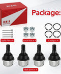 Upper And Lower Ball Joint Kit For Foreman 400 And TRX300 FourTrax ATV, Fits TRX400 1995 2003 And TRX300 1993 2000 4X4, Heavy Duty Rubber And Iron Build, 4 Pcs OEM 51355-HP5-601 51355-HC5-004 51355-HM5-931, 4 ball joints with split pins, lock nuts and circlips