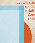 Diamond quilted top sheet of Zero Drama Disposable Underpads 30 x 30 Inch 50 Count showing soft texture for comfort.