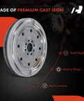 Badass Straight Swap Dual Mass Flywheel Slick Replacement Fits Audi A3 and TT Quattro plus Volkswagen GTI and Eos, premium cast iron material.