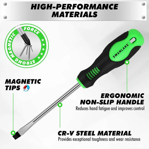 118-Piece Magnetic Screwdriver Set With Plastic Rack And Magnetizer Demagnetizer featuring ergonomic non-slip handle