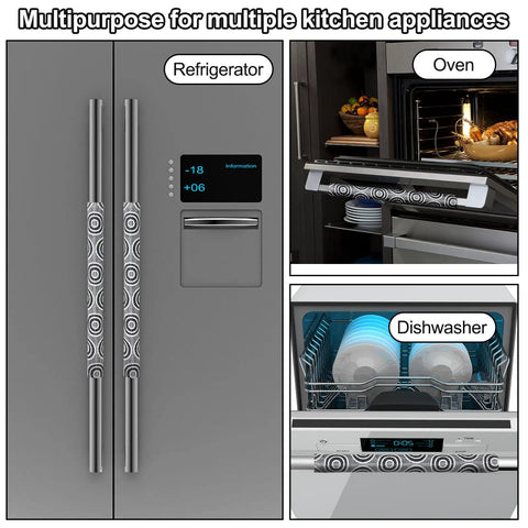 Refrigerator Door Handle Covers Pack Of 2 16 By 4 Inches on fridge, oven, and dishwasher with handle covers