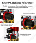 Pressure regulator adjustment on Air Operated Grease Pump With 50:1 Ratio, Universal Gun And High Pressure Hose, industrial tool