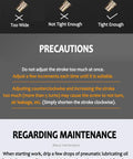 No Nonsense Heavy Duty Pneumatic Rivet Nut Pliers Set With M3 To M12 Tips And 7mm Adjustable Stroke showing lubrication process for maintenance.