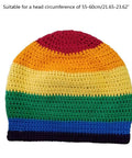 Colorful Rainbow Striped Knit Beanie For Women Cozy Warm Hat For Outdoor Adventures Travel Camping Hiking Skiing Breathable Comfort And All Day Comfort And Warmth