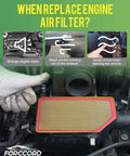 Close-up of 2 Pack Engine Air Filter installation for Chevy Silverado 2500HD 3500HD Duramax 6.6L Diesel with gloved hand