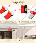 Installation steps for No Drill Magnetic Cabinet Door Catch With Adhesive 4 Pack Black Stainless Steel Drawer Magnets.