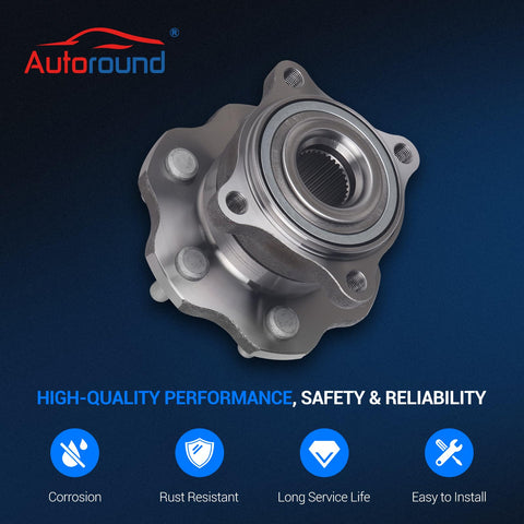 Rear Wheel Bearing And Hub Assembly For Nissan Armada 2005 2008 And Pathfinder 2005 2012 With Six Lugs No ABS