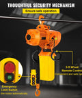 Heavy Duty 1 Ton Chain Hoist, Single Phase Electric Motor With Double G80 Mount Chain And Pendant Control featuring emergency limit switch.