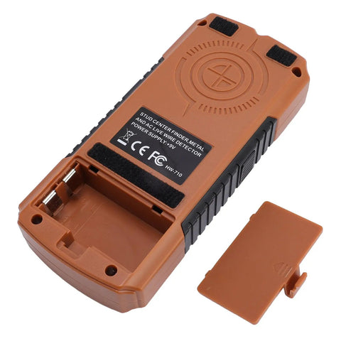 Back view of Wall Stud Finder 3 Mode Wall Scanner for Accurate Stud Metal AC Wire Detection, showing battery compartment.
