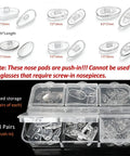 Push In Eyeglass Nose Pads Replacement Kit With 18 Pairs Six Size Options For A Custom Fit Spare Nose Pads For Glasses And Sunglasses
