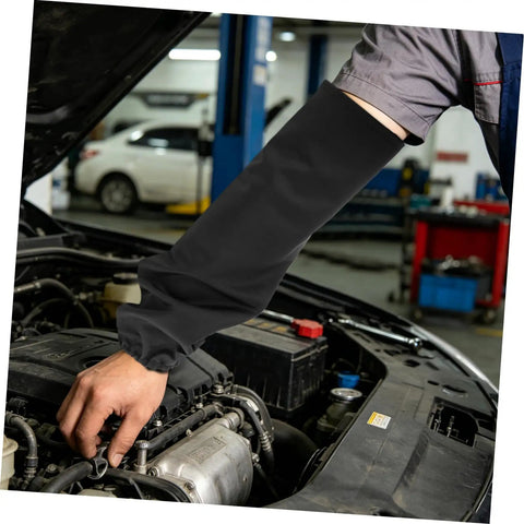 Super Tough Flame Resistant Welding Sleeves For Men And Women To Catch Burning Sparks And Dust While You Grind Steel Or Handle Daily Shop Tasks In Durable Black Fireproof Arm Guards