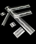 Clear Transparent Piano Hinge Set For Piano Box Lids Plexiglass Length 10Pcs Durable DIY Hinges For Smooth Opens And Closes
