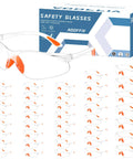 Kickass Bulk Anti Fog Safety Glasses With Impact Resistant Polycarbonate Lenses And Heavy Duty Anti Scratch Coating in a pack of 40.