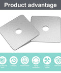 Heavy Duty Galvanized Square Washers Set Forty Pieces Inner Diameter Five Eighth Inch Outer Diameter Three By Three Inches Thickness One Eighth Inch Flat Gasket Fasteners For Construction And Industrial Equipment Anti Loosening