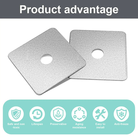 Heavy Duty Galvanized Square Washers Set Forty Pieces Inner Diameter Five Eighth Inch Outer Diameter Three By Three Inches Thickness One Eighth Inch Flat Gasket Fasteners For Construction And Industrial Equipment Anti Loosening