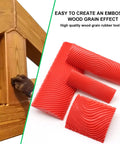 Heavy Duty Wood Graining Tool Set 4 Piece Rubber Paint Comb For Knockout Timber Finish Furniture Flip Weekend Warrior Gear, red combs.