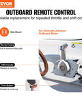 Beefed-Up Side Mounted Outboard Remote Control Box With Power Trim Switch And Lanyard For Evinrude Johnson Motors, showing aluminum build and features