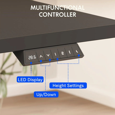 Multifunctional controller of En2 Standing Desk With Clamp Power Strip And Built-In USB Outlets, electric height adjustable