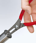 KNIPEX 8 Piece Precision Circlip Snap Ring Pliers Set For Internal And External Circlips With Slim Point Tips in use