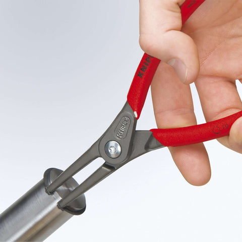 KNIPEX 8 Piece Precision Circlip Snap Ring Pliers Set For Internal And External Circlips With Slim Point Tips in use