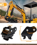 Fast No Fuss Quick Change Hitch For Mini Excavators 0.8 to 1.8 Tons Easy Quick Connect Attachments Mechanical Coupler with 25mm pins