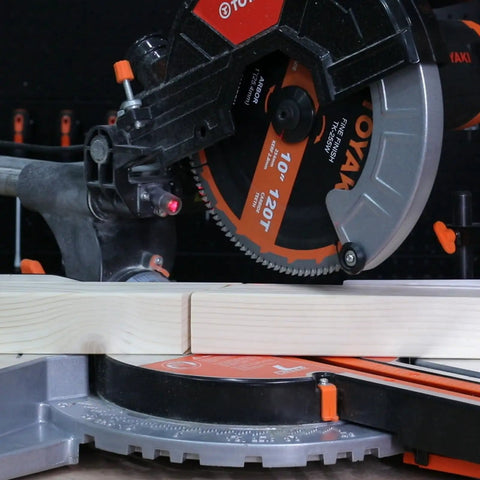 Pro Grade 10 Inch Miter Saw Blade With 120 Tooth Fine Finish Teeth For Miter Tables And Circular Saws 5 8 Inch Arbor Smooth Operator Design Guaranteed To Deliver Crisp Cuts Every Single Time