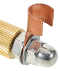 Close-up of copper clamp from Two Piece Welding Ground Clamp And Holder Set For Dent Puller Machines Automotive Welder Ground Clamp Accessories