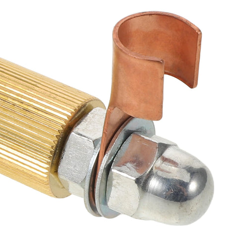 Close-up of copper clamp from Two Piece Welding Ground Clamp And Holder Set For Dent Puller Machines Automotive Welder Ground Clamp Accessories
