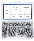 304 Stainless Steel M5 Hex Bolts And Nuts Kit With Flat Head Screws And Socket Head Cap Screws, Heavy Duty Hardware Set, 75 Bolts And 75 Nuts
