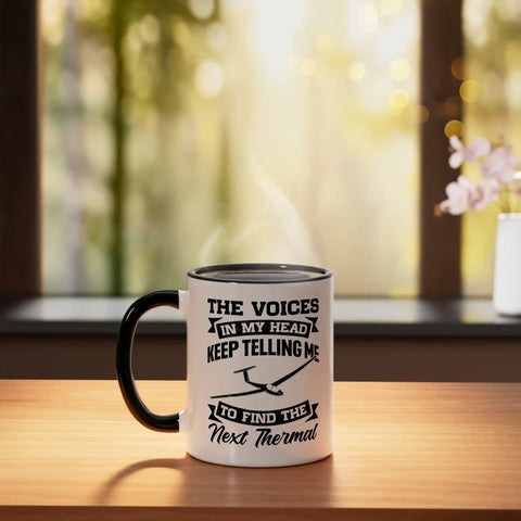 Soaring Sailplane Pilot Mug For Aviation Enthusiasts Glider Nerds Ceramic Everyday Coffee Cup Black And White Gift Idea with quote