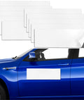 Custom Car Magnet Sheets 12 Inch By 4 Inch Flexible Blank Bumper Magnets On Blue Car