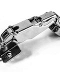 Concealed Hydraulic 165 Degree Frameless Cabinet Door Hinges With Adjustable Mounting Easy Install Soft Closing Nickel Plated Steel