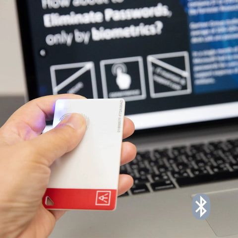 ATKey Card Fingerprint Security Key With FIDO2 Certification USB A NFC And Bluetooth For Online Accounts including Azure.