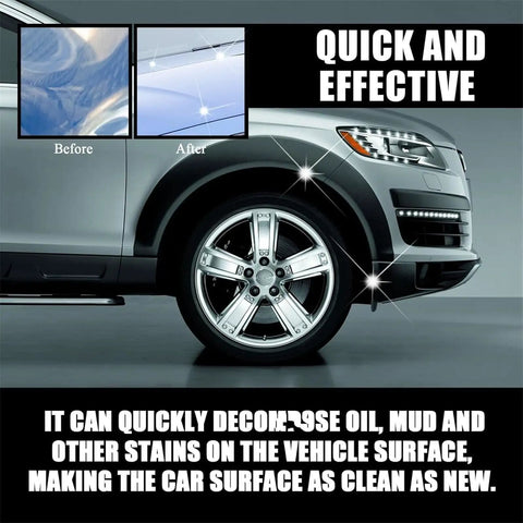 Before and after image of Car Scratch Repair Spray Kit With Nano Scratch Remover showing surface scratch fix on vehicle side panel.
