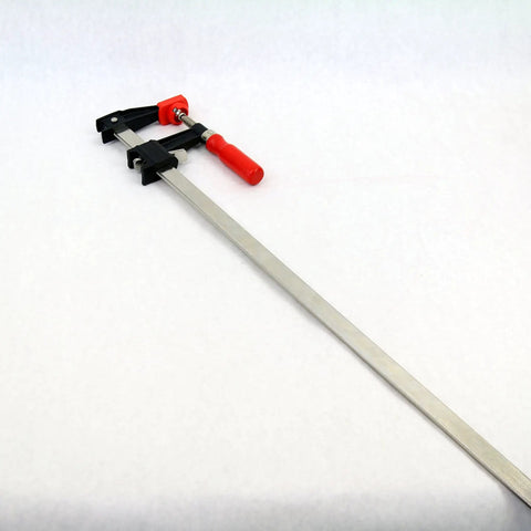 Clutch Style Bar Clamps 24 Inch 600 Pound Capacity Ergonomic Handle Non Marring Pads Durable Cast Iron Jaws Serrated Rail Workhorse Tool
