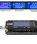 USB DC-DC Step Up Down GoTo Power Regulator Module with digital display for voltage, power, and temperature monitoring