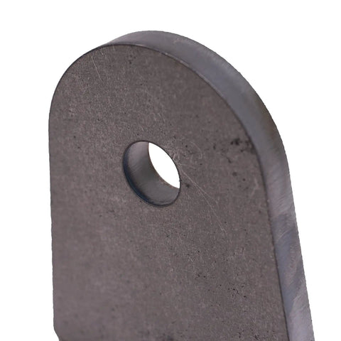 Top Shelf Weld On Suspension Link Tab Flat Mount Bracket Fabricated From 3/8 Inch Thick Steel With 9/16 Bolt Hole detailed close-up view.