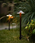 Low Voltage Outdoor Pathway Lighting Kit 8 Pack Warm White 2700K 40 Lumen LED Path Lights Wired 12V AC Metal Brown Finish