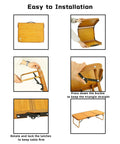 Steps to set up Ultralight Portable Camping Table Foldable Three Folding Beach Table for camping with carry handle and 60 lbs load capacity.