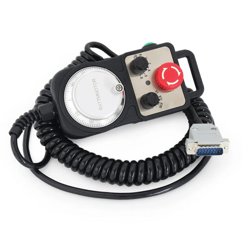 5 Axis CNC Pendant Handwheel With Emergency Stop And 15 Pin Connector For DDCSV41 DDCS Expert Pro Grade Plug And Play Manual Pulse Generator