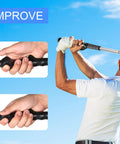 Retractable Golf Swing Trainer For Righty Players With Two Alignment Sticks Training Aid For Grip Strength Tempo And Swing Mechanics