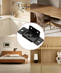10 Pack Heavy Duty Stainless Steel Corner Brackets Snapping Right On Quick Fit Furniture Joint Connectors With Screws on a kitchen counter