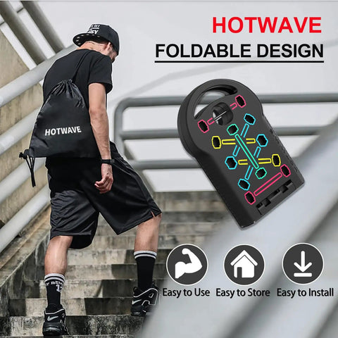 Foldable 20 In 1 Push Up Board Portable Home Gym Essential Crush Chest Shoulders Abs And Back Workouts With Color Coded Arm Positions To Build Muscle Hit Different And Get That Pump At Home