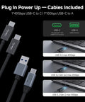 Blazing 40Gbps M.2 NVMe SSD Enclosure With Active Cooling Fly Through Massive Files With USB cables for fast connectivity.